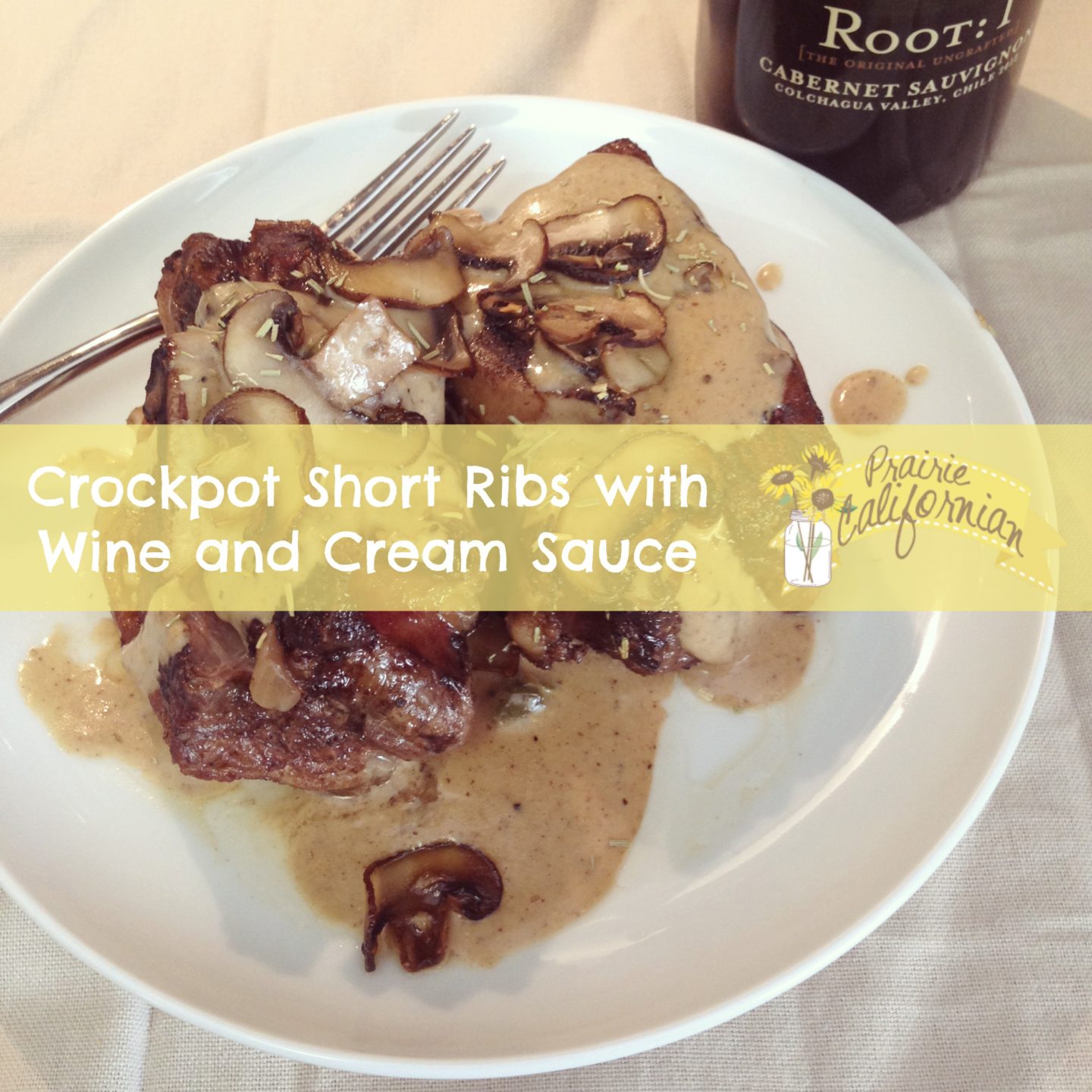 Crockpot Short Ribs with Wine and Cream