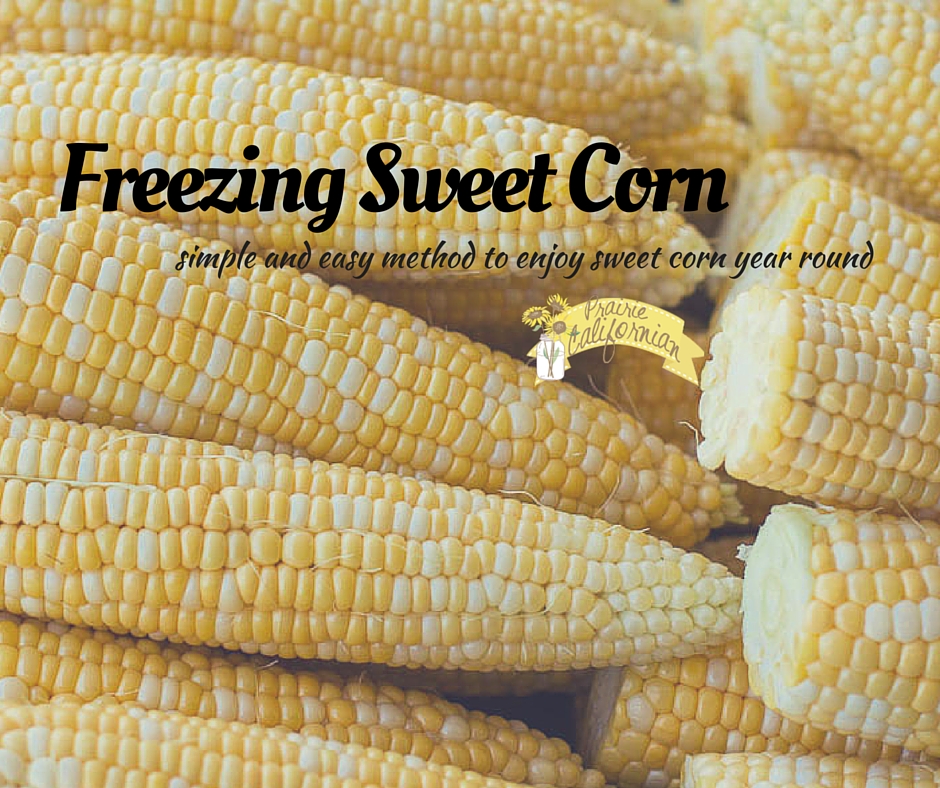 Freezing Sweet Corn
