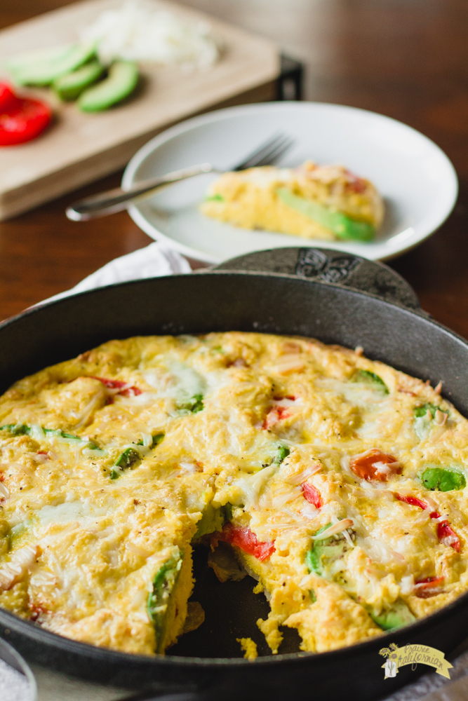 avocado and tomato frittata