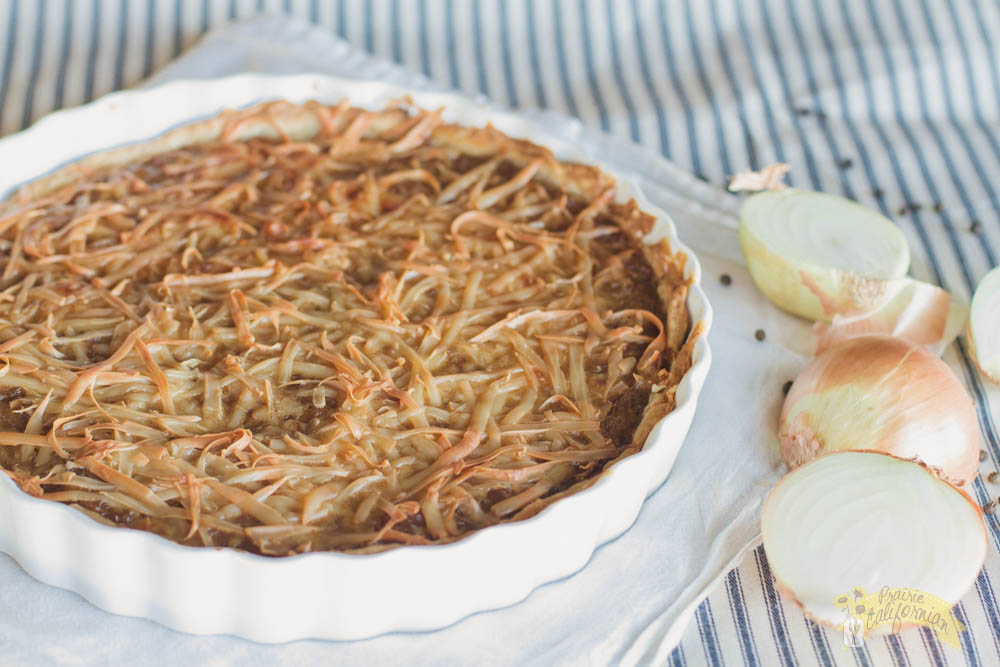 Onion Tart featuring Roberts Family Farms