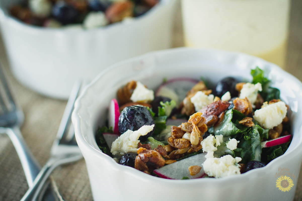 The Secrets to Kale Salads + Kale Berry Salad with Granola Recipe