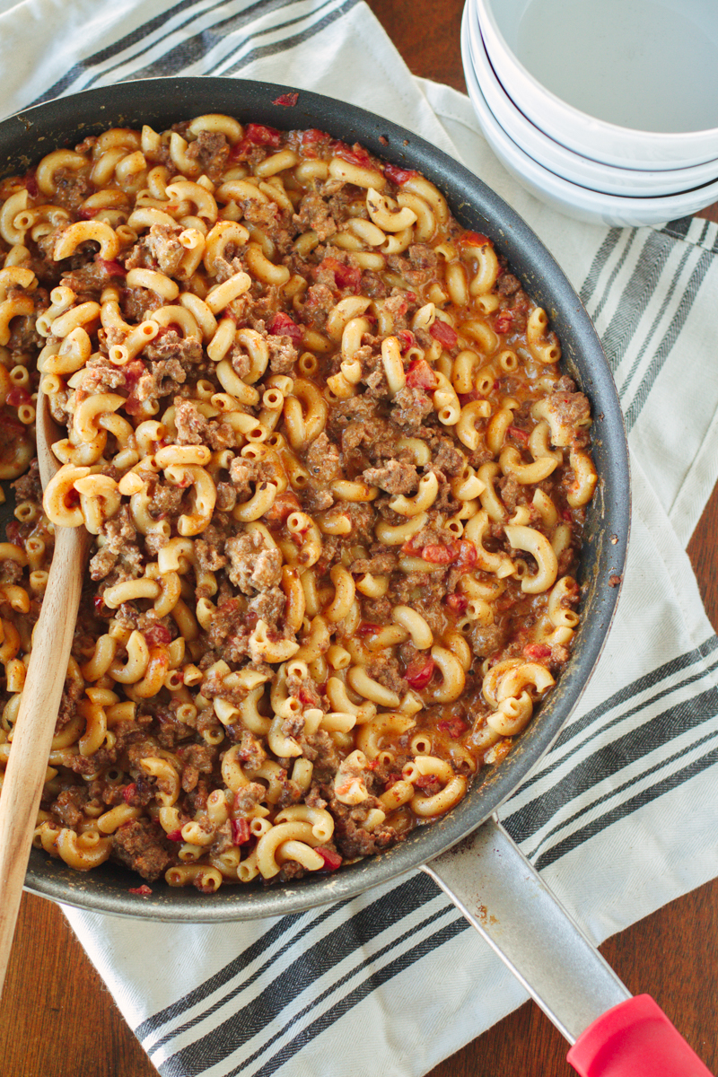 cheeseburger macaroni shells