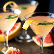 Grapefruit Basil Martini