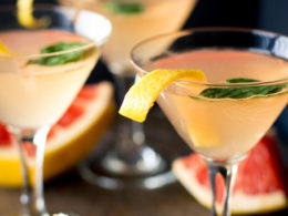 Grapefruit Basil Martini