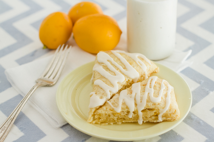 Meyer Lemon Scones With Vanilla Lemon Glaze